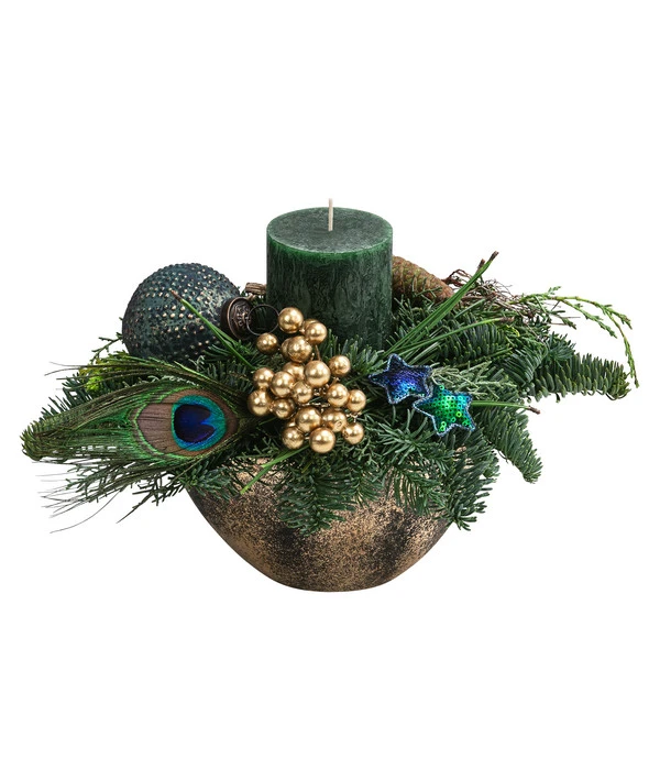 Adventsgesteck Peacock, Ca. B30/H22/T20 Cm 3 Adventsgesteck Peacock, Ca. B30/H22/T20 Cm