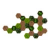StyleGREEN Bilder-Set Aus Moos Und Kork, Hexagon, 25-teilig