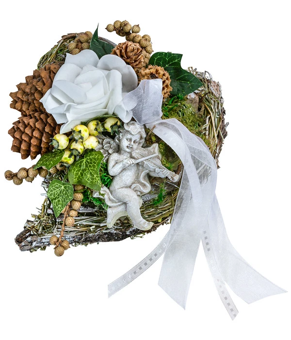 Grabgesteck Perth, Herzförmig, Ca. B17/H14/T21 Cm 3 Grabgesteck Perth, Herzförmig, Ca. B17/H14/T21 Cm