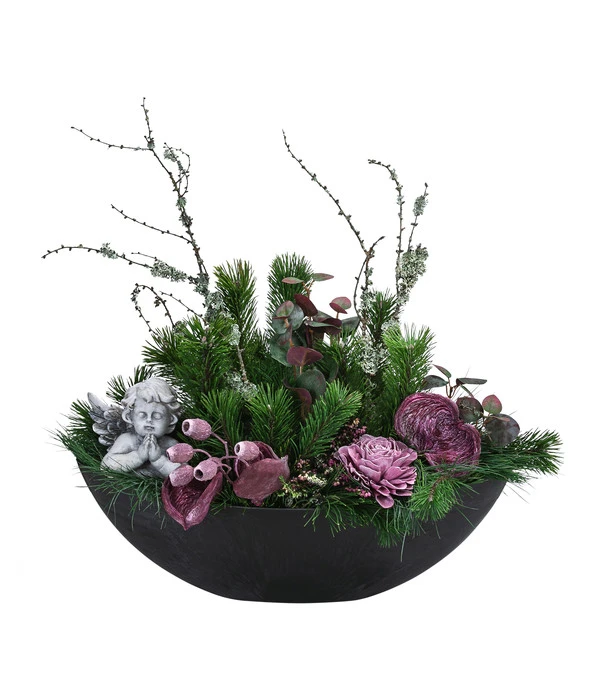 Grabgesteck Unvergessen, Oval, Ca. B60/H60/T25 Cm 3 Grabgesteck Unvergessen, Oval, Ca. B60/H60/T25 Cm