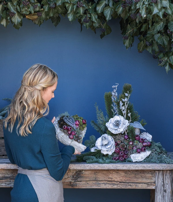 Grabgesteck In Erinnerung, Herzförmig, Ca. B25/H15/T20 Cm 5 Grabgesteck In Erinnerung, Herzförmig, Ca. B25/H15/T20 Cm – Bild 3