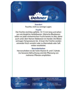 Maibeere -Gartenbedarf Verkäufe 2024 7756448 SibirischeBlaubeerePolina Etikett 2