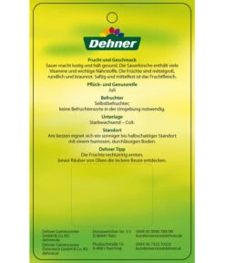 Sauerkirsche 'Vowi' -Gartenbedarf Verkäufe 2024 7773757 SauerkirscheVowi Etikett 2