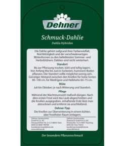 Dehner Premium Dahlie 19 Dehner Premium Dahlie -Gartenbedarf Verkäufe 2024 8822462 Schmuck Dahlie Etikett 2